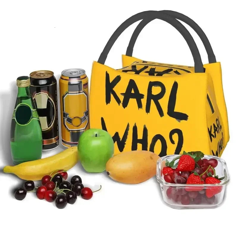 Karl Who Insulated Lunch Bags for Work Office Resuable Thermal Cooler Box Women 241029