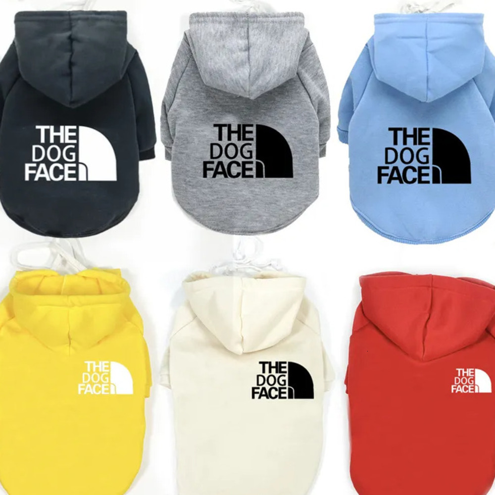 Designer Dogs Hoodie Pet Clothes Casual Wear Dog Apparel The Dog Face Pets Coat for Teddy Poodle Schnauzer Fashionable Autumn and Winter Warm Jackets 