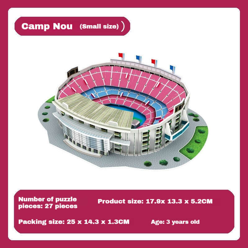 Small Size World Cup field model 3D Bricks Toy Puzzle Football Field Gift Building Toys