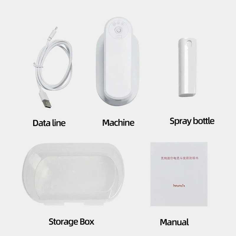 Mini wireless charging iron portable travel iron dry and wet handheld small hanging iron Y241101