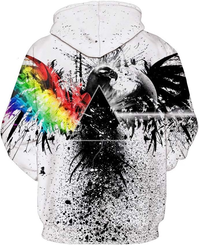 Hoodie for Mens cool Unisex Hoodies Novelty Print 3D Patternv Hooded Pullover Sweatshirt with Pocket Graphic Fashionable and Warm