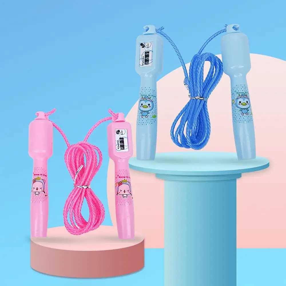 Jump rope adjustable cartoon counting kindergarten childrens body building jump ropeW241101