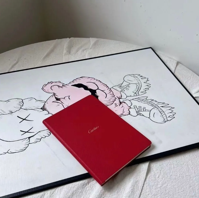 High aesthetic red notebook retro leather office notebook business A5 notebook blank page student specific creative gift