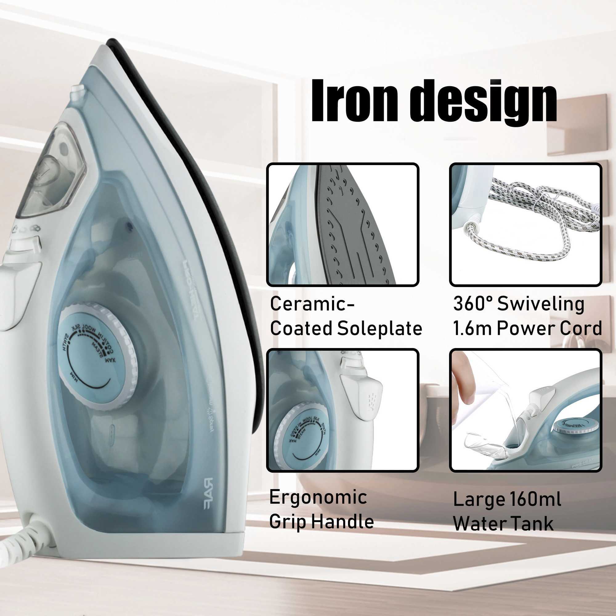 Electric Iron Portable Mini Clothing Steam Iron Clothing Iron Adjustable Ceramic Base Iron Y241101