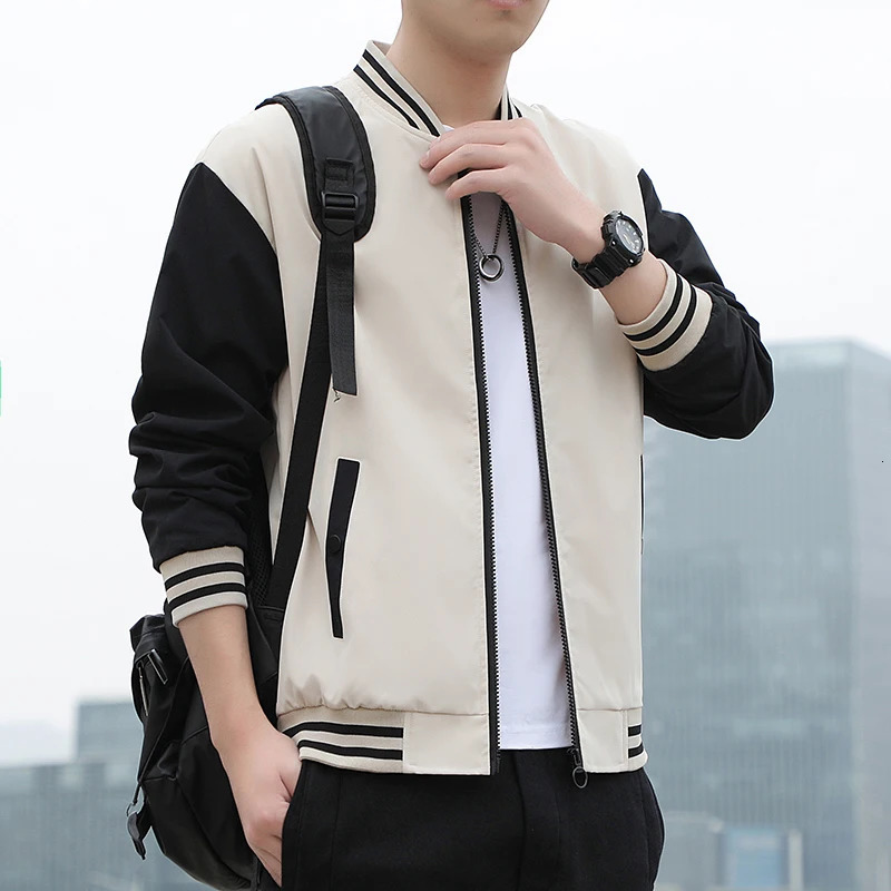 SUPUSCREAT Spring Autumn Men Baseball Jacket Stand Collar Korean Style Casual Jackets And Coats Male Slim Fit Bomber 5XL 241024