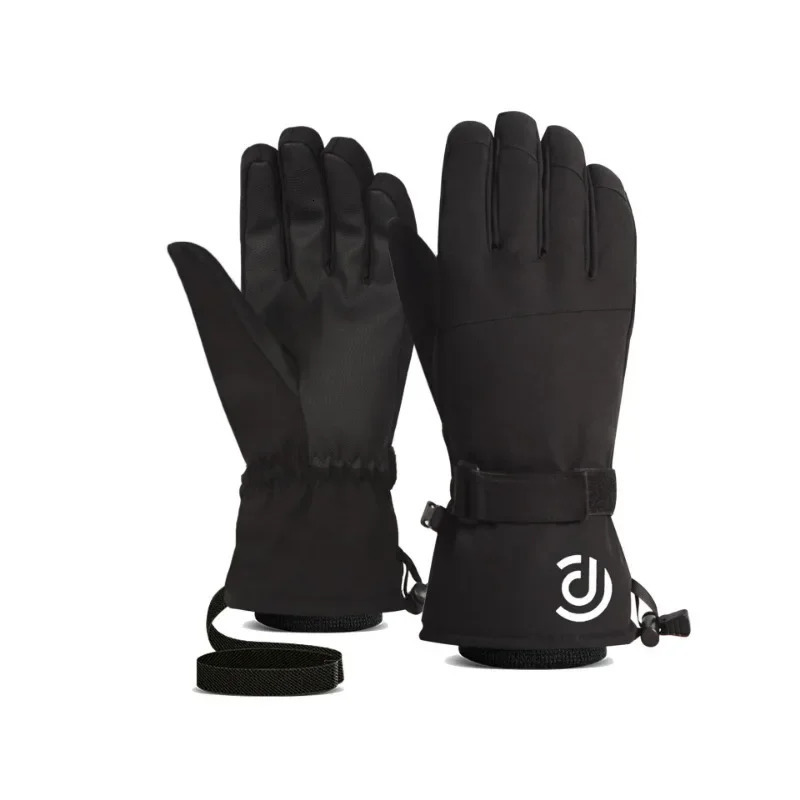 Ski Gloves Men Women Winter White Black Warm Cotton filling Snowboard Cycling Outdoor Sports Touch Screen Waterproof 241031