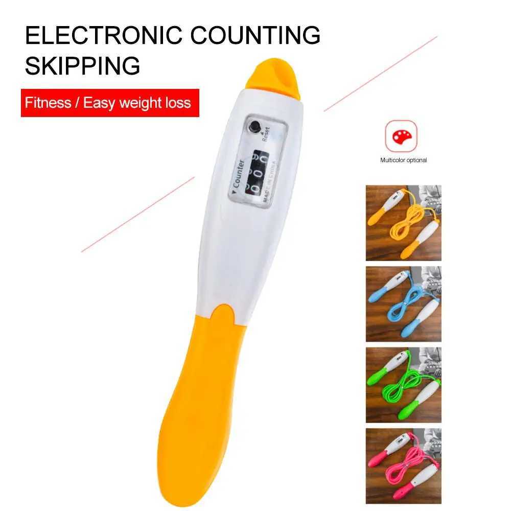 Jump rope with counter for exercise and fitness adjustment fast counting. Jump rope fast counting. Jump ropeW241101