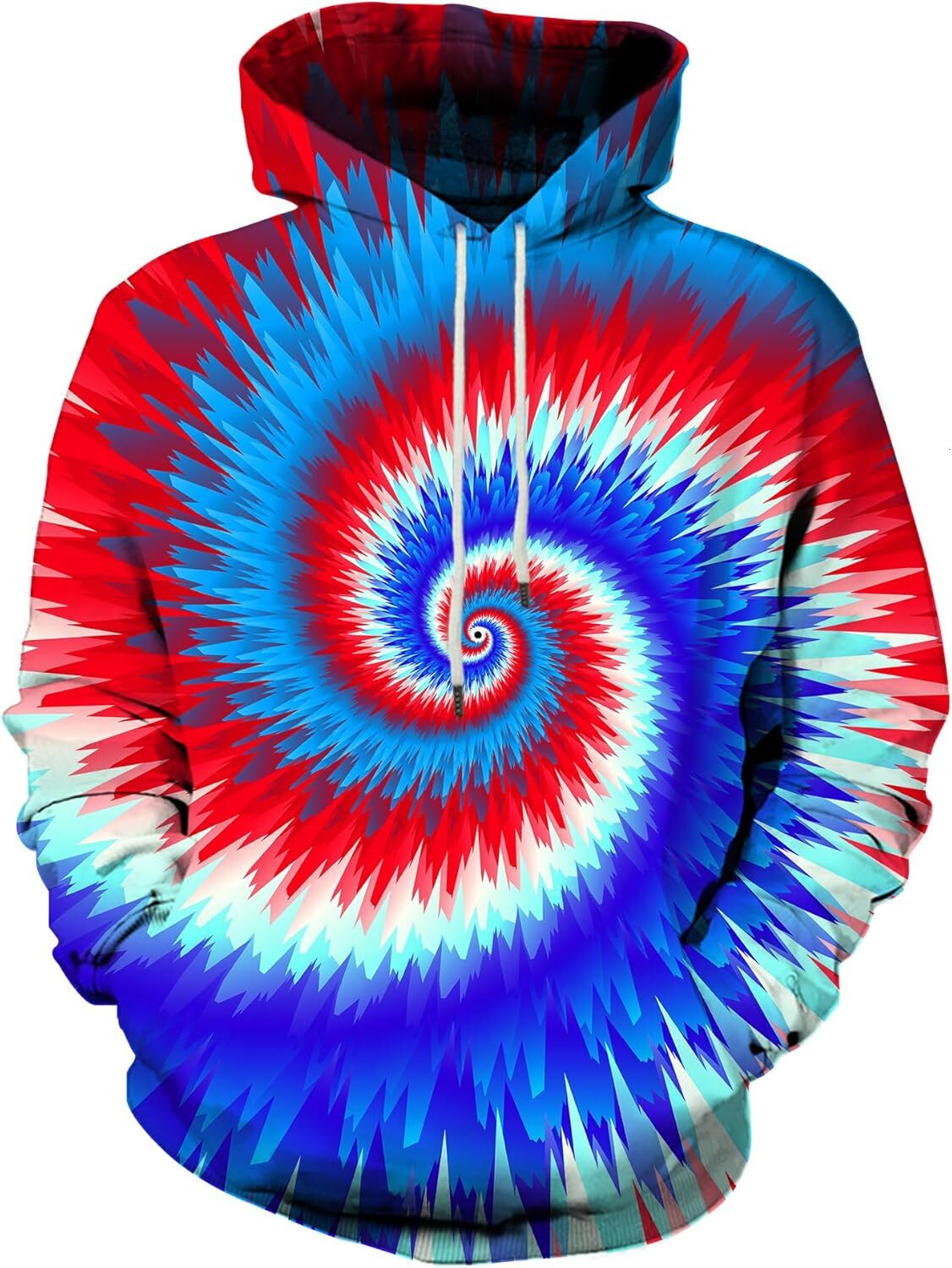 Hoodie for Mens Womens Men Women Fashion Unisex 3D Printed Graphic Novelty Dreamy red, blue and white Pocket Graphic Hoodies sweatshirt Pullover Long 