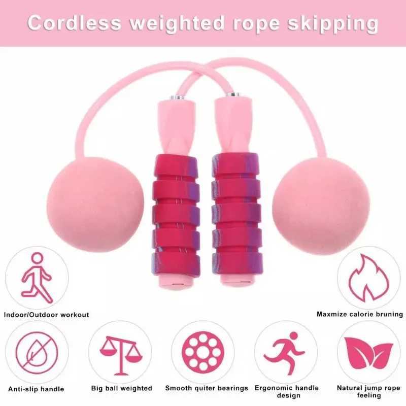 2.75-inch ball bearing rope skipping rope portable gym equipment household boxing equipment children outdoor sports heavy skipping ropeW241101