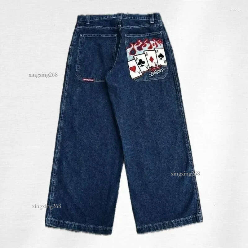 Men's Jeans Y2K Baggy Vintage JNCO High Quality Embroidered Pattern Hip Hop Streetwear Casual Men Women Harajuku Wide Leg