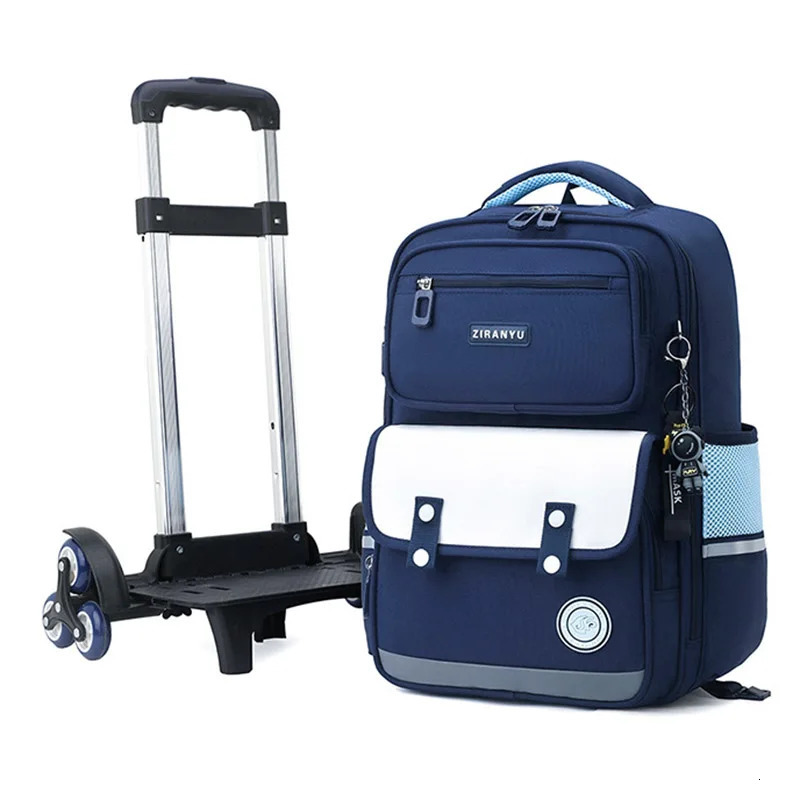 Rolling Backpack for Boys Elementary School Bag with Wheels Mochilas Para Mujer Travel Trolley 2 and 6 Sac A Dos 241029