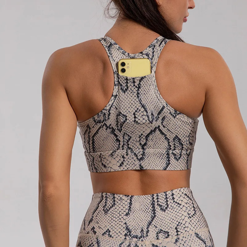 Yoga Suit for Fitness Snake Print Sport Outfit for Woman Dry Fit Gym Sets Womens Outfits Workout Clothes for Women Sportswear 240323