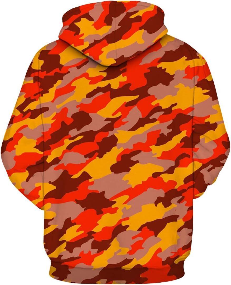 Hoodie for Mens Womens Funny Camo Hoodie Novelty Abstract Theme Creative fashion Hoodie Sweatshirt Graphic Hoodies sweatshirt Pullover Long Sleeve