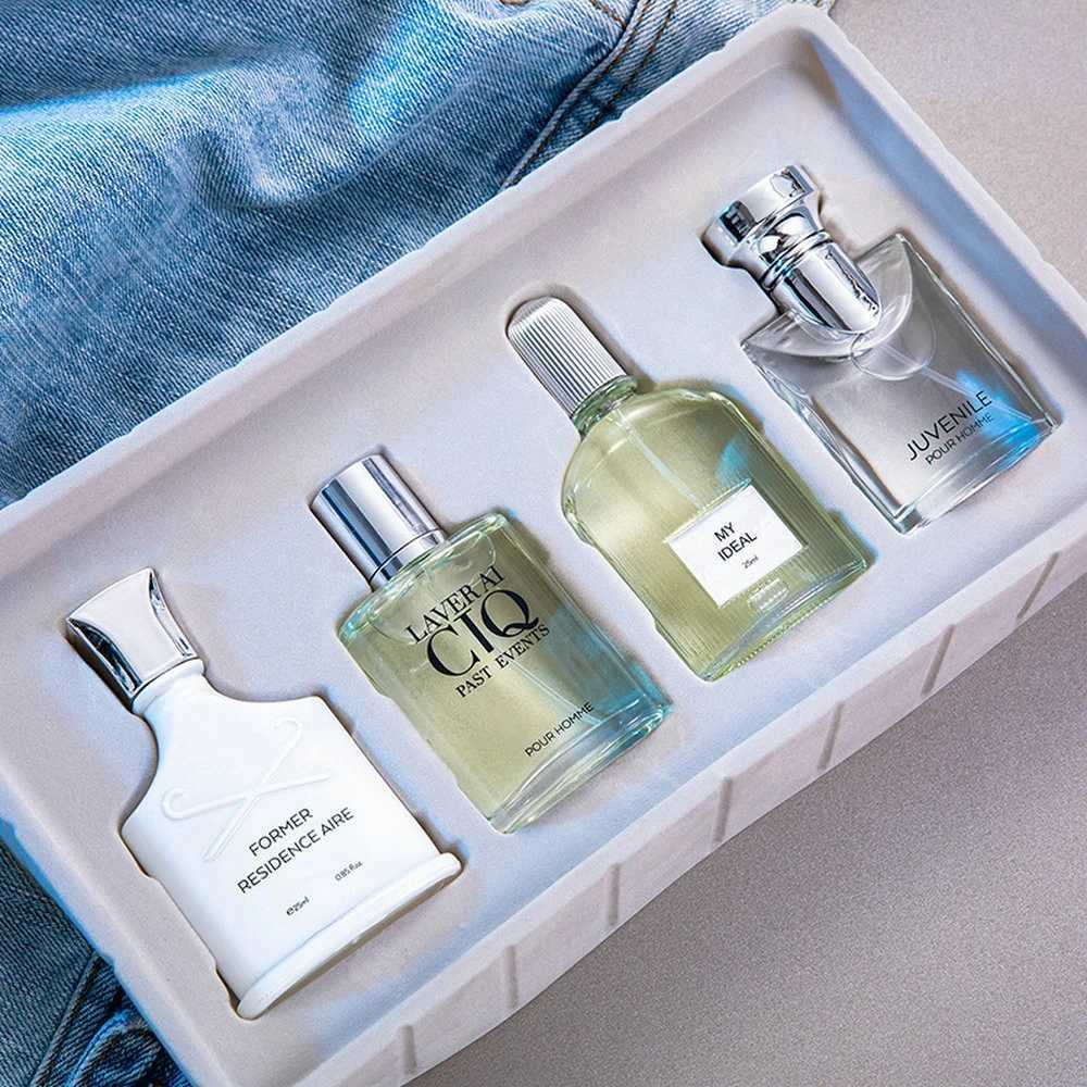 Men Perfume Gift Box 100ml Four Piece Set Lasting Fragrance Body Spray Plant Floral Scent Pheromone Cologne Perfumes MasculinosXJ250109