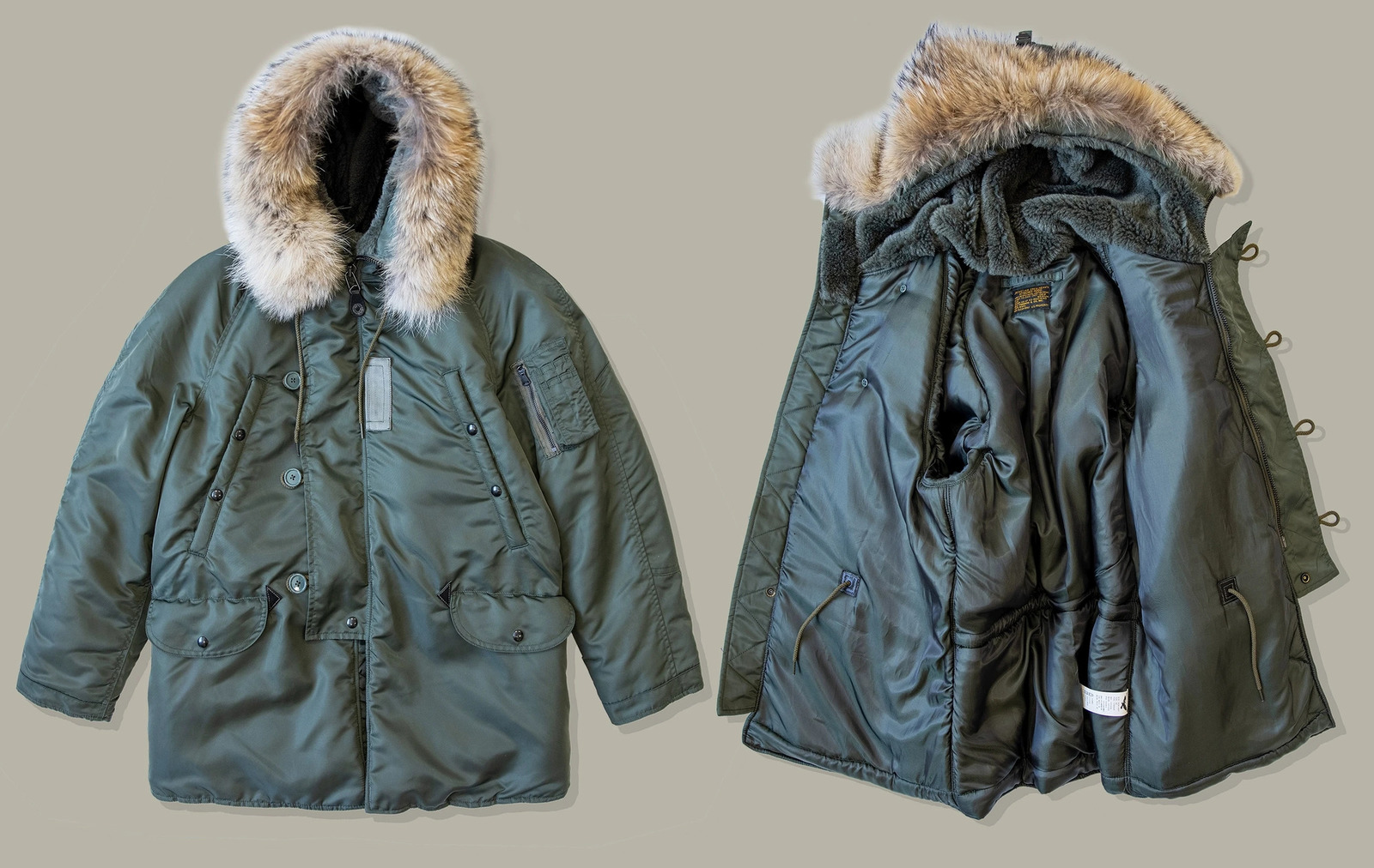 N3B0001 Big Size High Quality Cotton Jacket Casual Stylish Fur Collar Wool Lining N3B Coat 241031