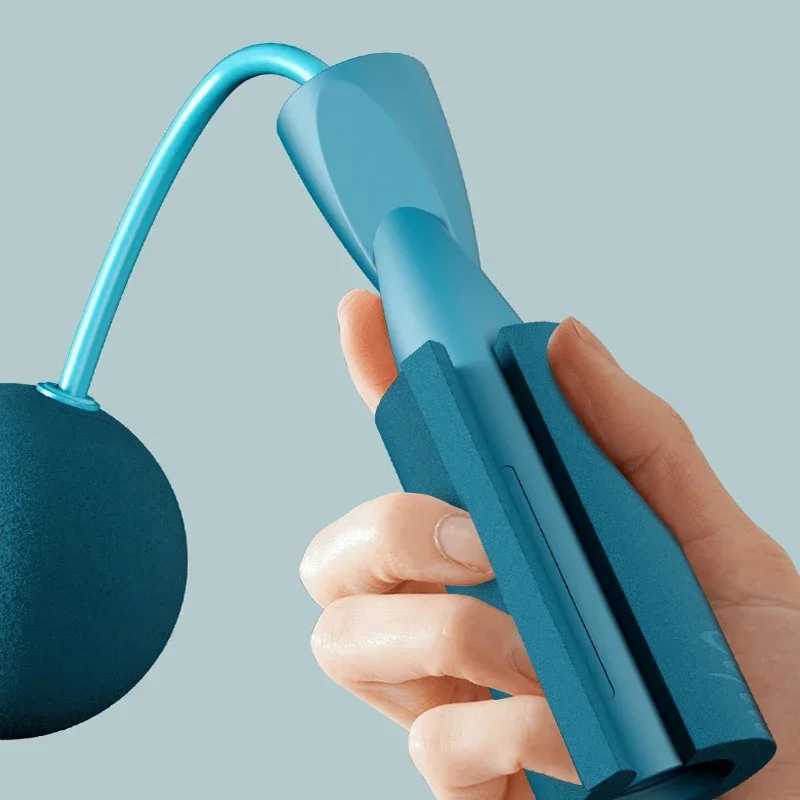 Jump rope exercise with heavy ball fitness training bodybuilding fast jump rope home gym equipmentW241101