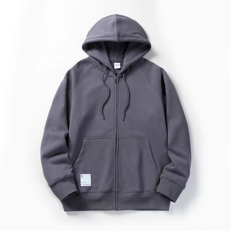 Solid Color Hoodie Men Fashion Zip Up Long Sleeve Oversized Jacket Coat Harajuku Gothic Hooded Sweatshirt Y2K Teen BP13813 241031