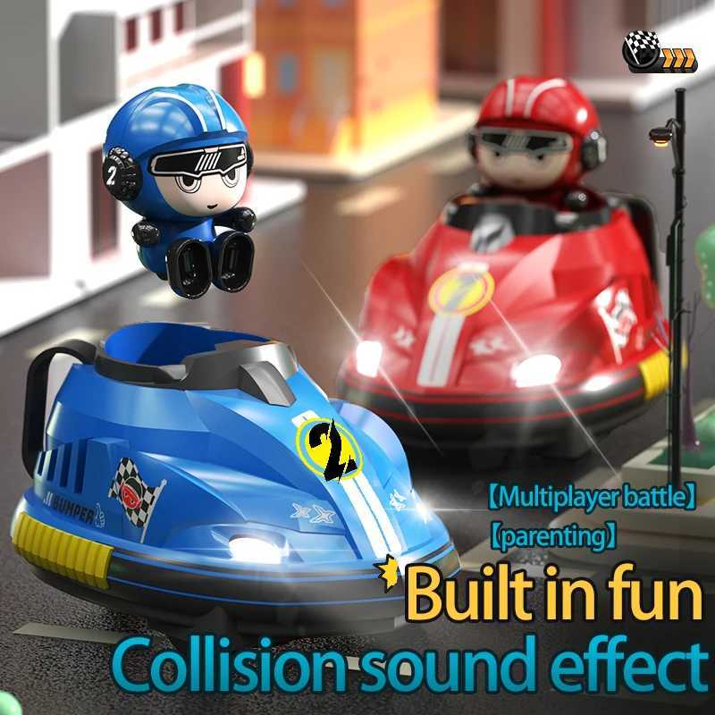 Free shipping 2.4G remote control with sic light -up bumper RC combat car set 2 players toys childrens gifts