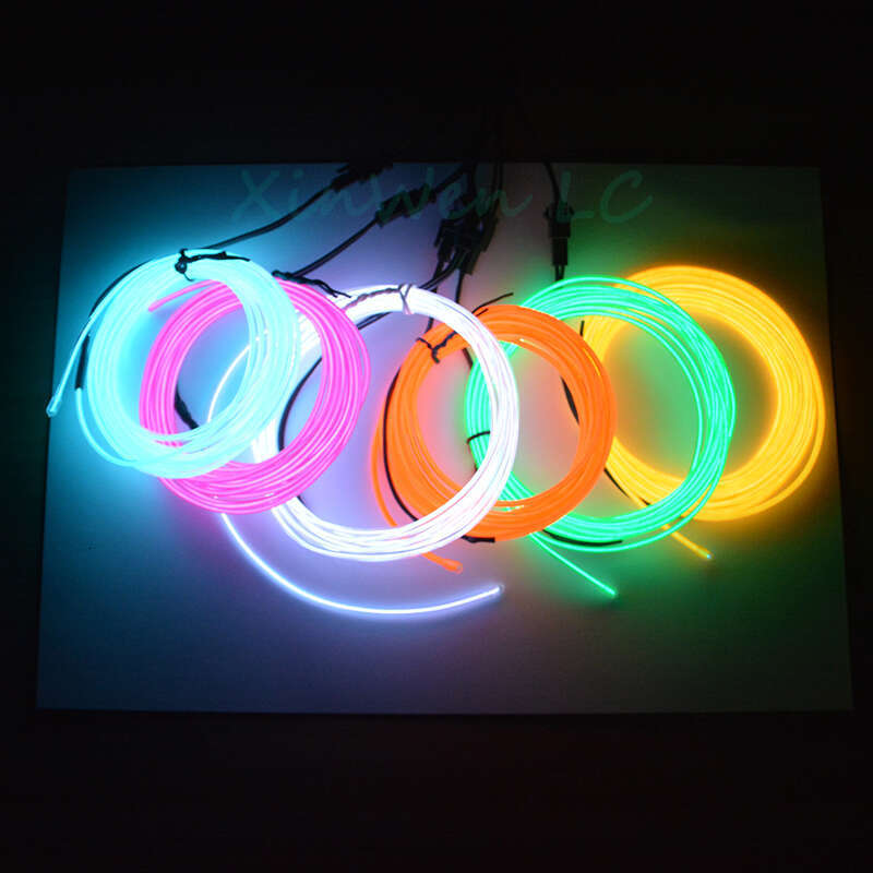 1M/3M/5M Glow EL Wire Cable Light Decoration Clothes Ball Rave LED Neon Christmas Dance Party DIY Costumes Luminous Car Clothing