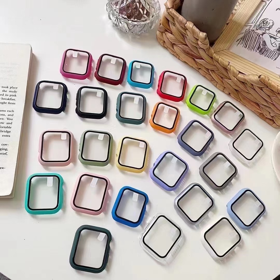 Tempered Glass Cover For Apple Watch Case Series 9 8 7 41mm 45mm 42mm S10 42mm 46mm HD PC Bumper Screen Protector iWatch 6 5 4 se 44mm 40mm With Retai