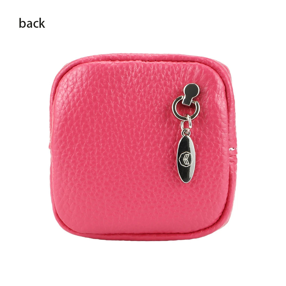 Royal Bagger Mini Lychee Pattern Coin Purse Solid Color Buckle Key Earphone Storage Bag Casual Change Pouch for Daily Use 1603 241029