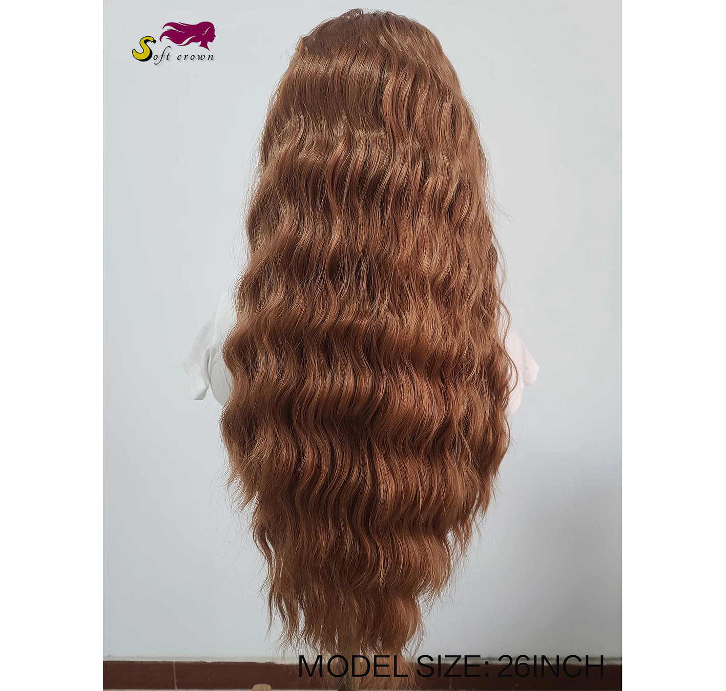 Lace Front wigs Wave Synthetic Wigs 13*4 High definition lace transparent without glue free shipping brown Long curly hair Wholesale