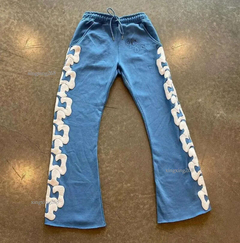 Men's Pants American Harajuku Retro Hand-painted Foam Sweatpants 2024 And Women's Casual Street Fashion Sports Y2k Man