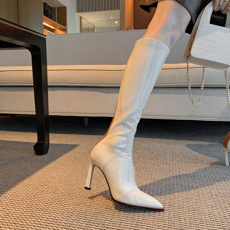 Famous Knee-High Thigh High Heels Winter Shoes Long Boots Women 2024 Botas Mujer