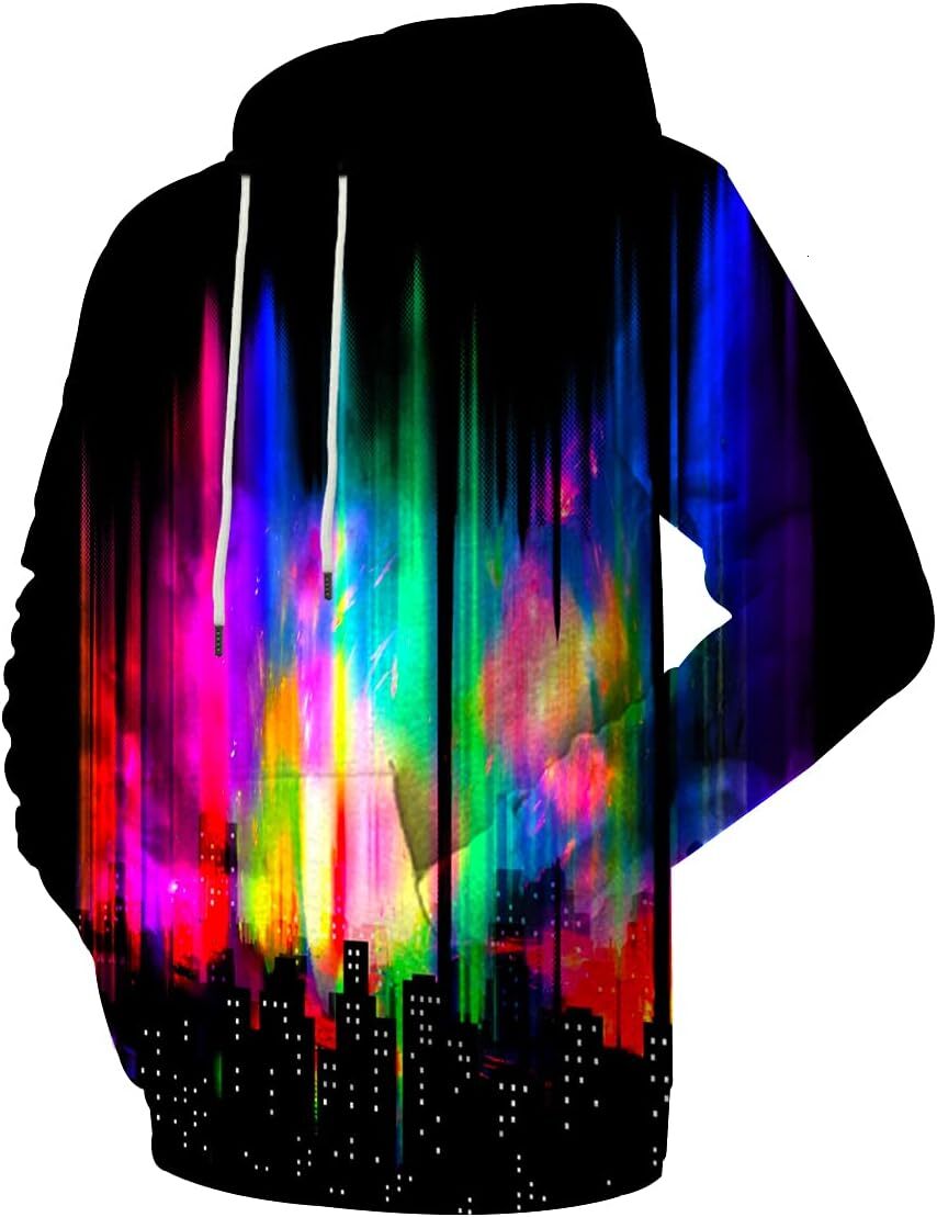 Hoodie for Mens Womens Unisex Colorful Graphic Hoodies 3D Print Cool Sweatshirt Cool Design with Pocket for Men and Women Graphic trend coolTrendy War