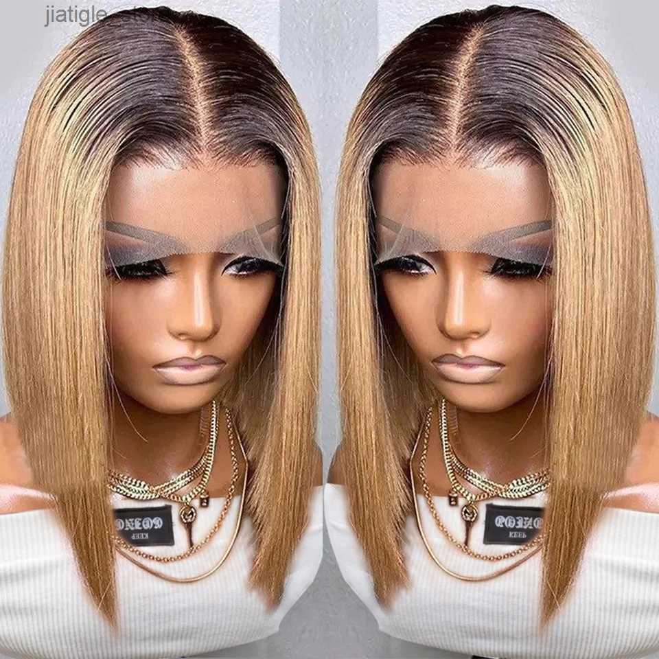 Synthetic Wigs Perruques Cheveux Humains HD Glueless Wig Human Hair Ready To Wear Straight Bob Lace Front Human Hair Wig Glueless Preplucked Y240401