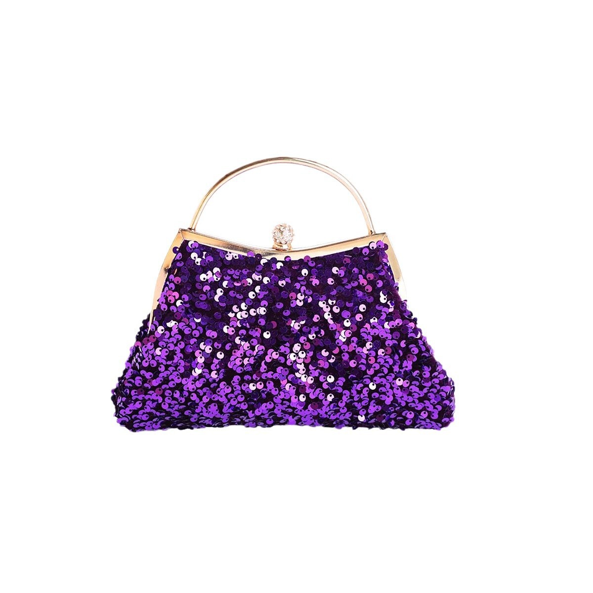 Bugbug new shiny sequin shell clip social socialite style banquet handbag dinner bag
