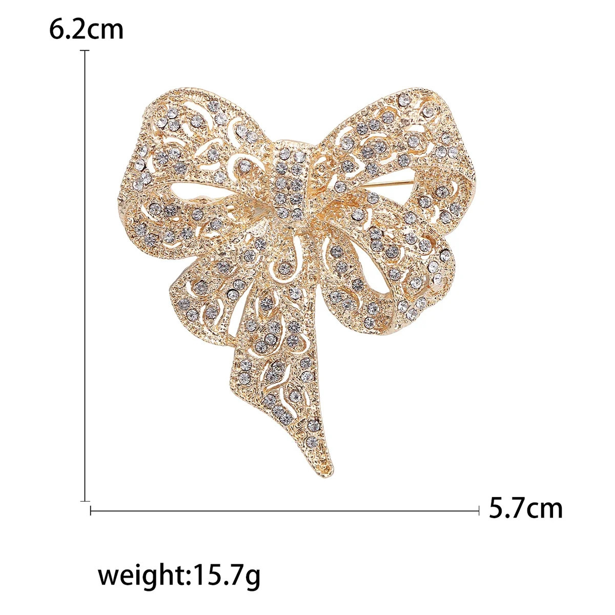 Sparkling Bow Brooches for Women Unisex Butterfly Pins Office Party Friend Gifts Jewelry Accessories 241031