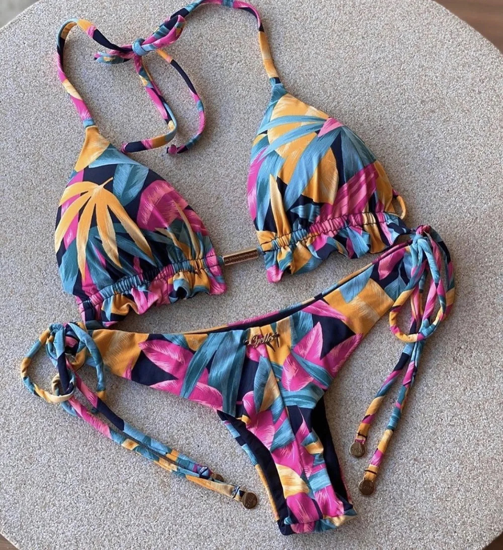 Womens Printed Bikini Beach Holiday Trio 240327