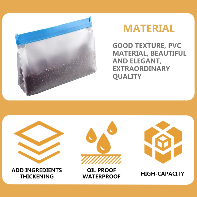 Temu Cross border Foreign Trade Special PEVA Refrigerator Packaging Storage Food Bag Three dimensional Storage Sealed Freshness Bag