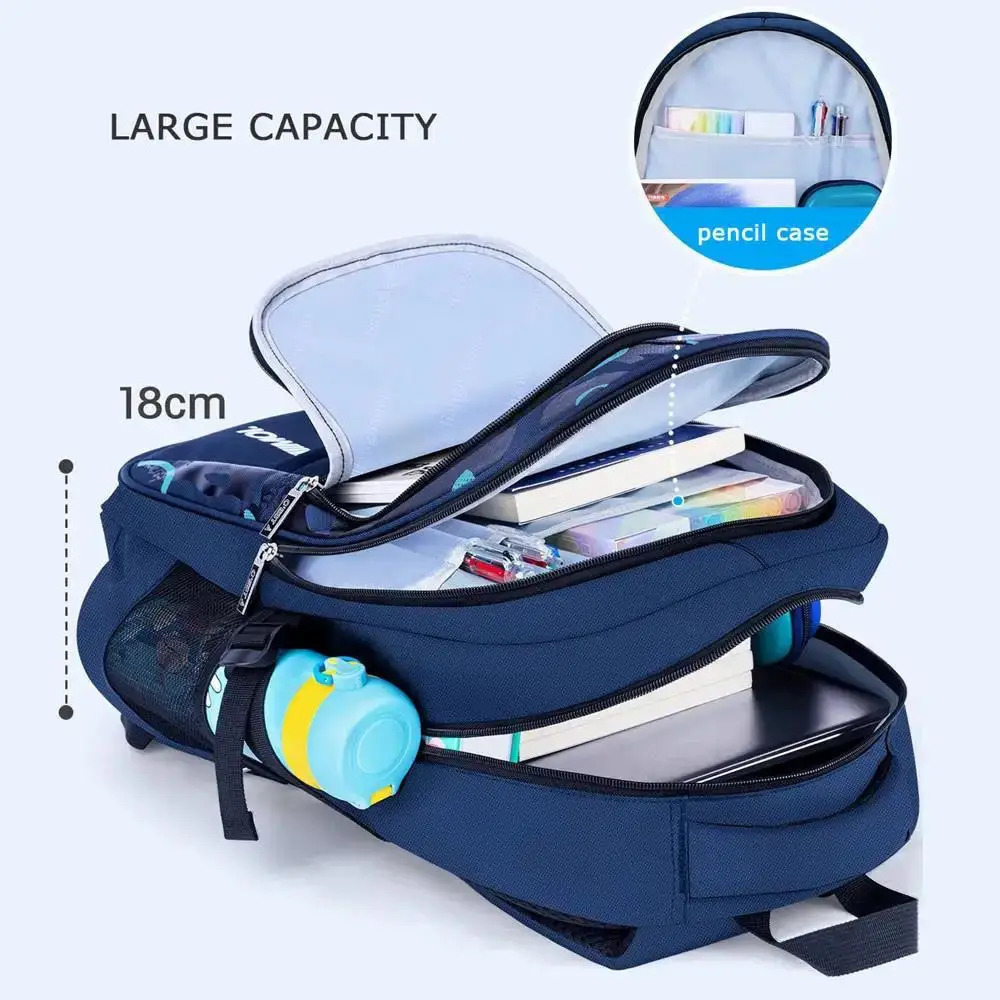Useful Kids Backpack In Primary Schoolbag For Teenager Boys Waterproof Backpacks Book Bag 241029