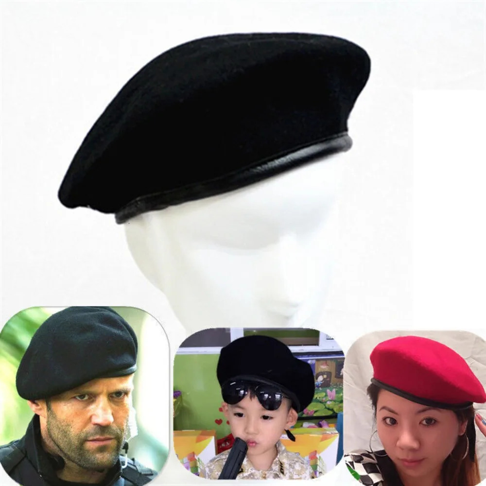 Unisex Berets Hat High Quality French Style Wool Beret Uniform Cap for Men Women 1 Pcs 241031