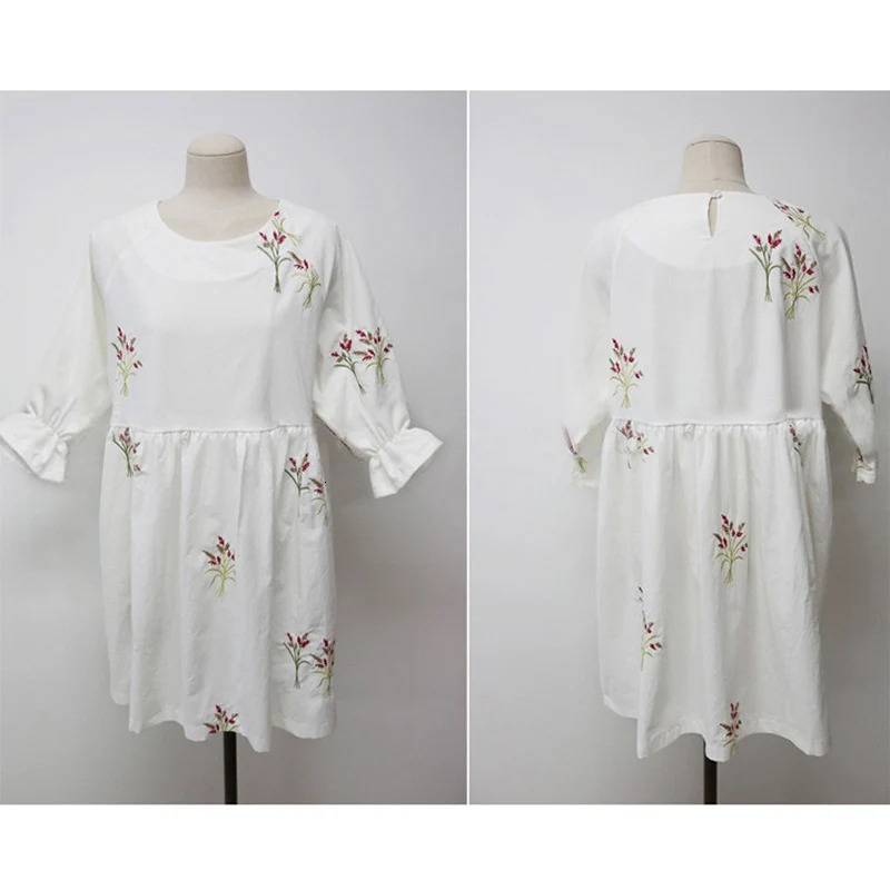 Maternity Clothing China Casual Floral Dress Cotton Loose for Pregnant Women Clothes Pregnancy 240318
