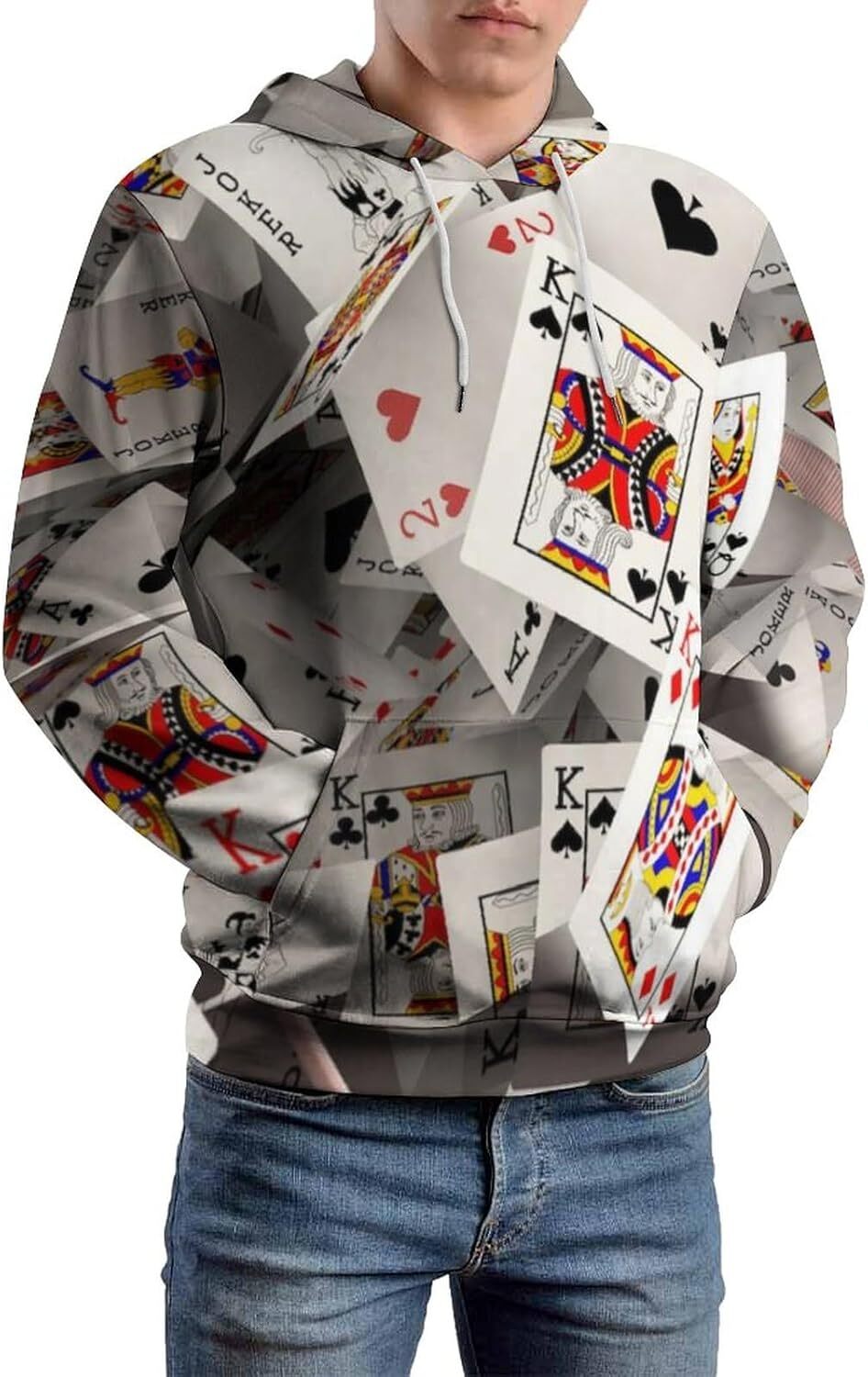 Hoodie for Mens Womens Pullover Hoodie 3D Novelty Graphic Hooded Sweatshirt Hoodies for Men Graphic Hoodies sweatshirt Pullover Long Sleeve poker