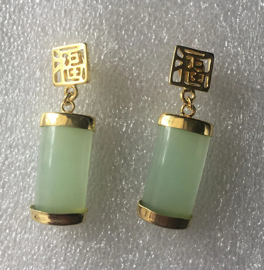 Natural Green JADEITE Round Donut Pencil Set Bracelet Length 18.9cm Earrings 30mm Necklace 46cm 241031