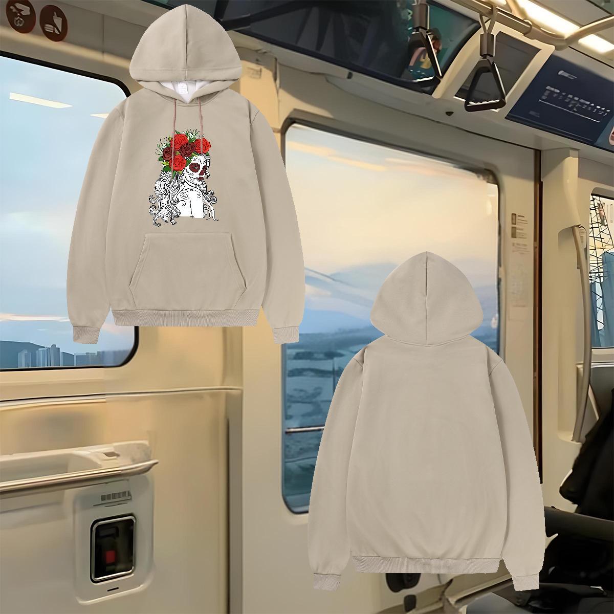 Factory Direct Women's Hoodie DIY Anime Comfortable Womens Hoodie Top Hoody Breathable Drawstring Hoodie Street wear Hip Hop Velvet Thick