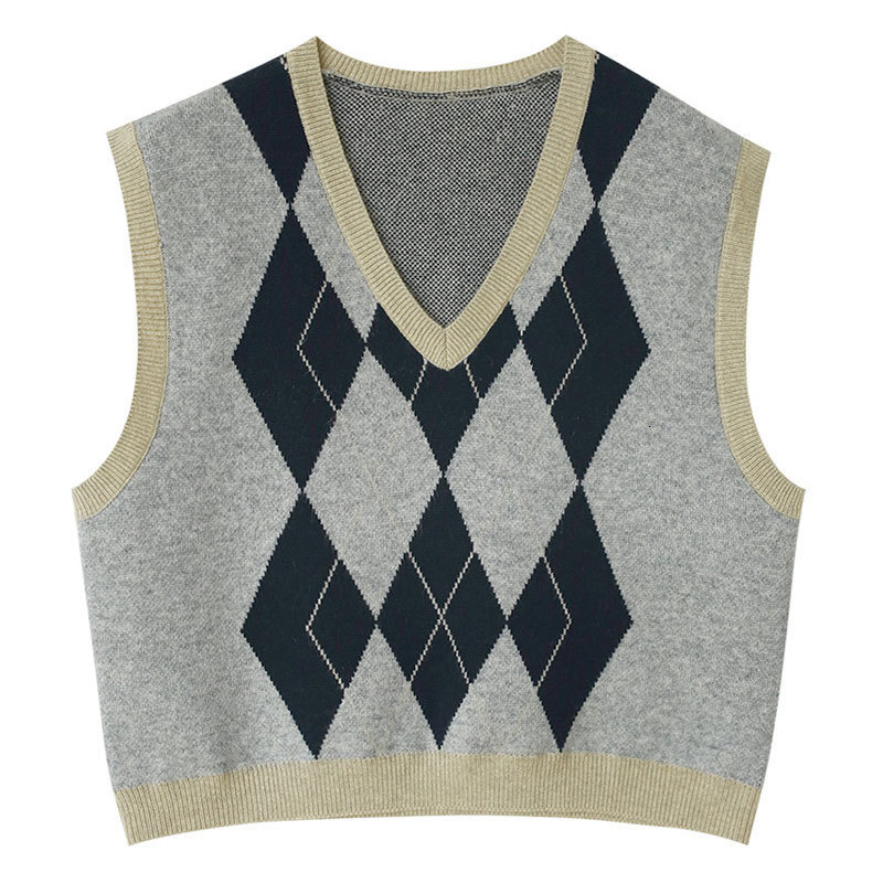 Korean Version Autumn New Item V Neck Knitted Sweater Vest Women S Loose And Versatile Outerwear Top Women F1101#33 .