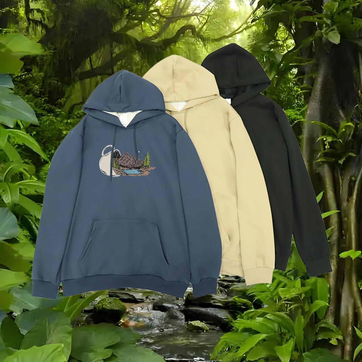 Designer Fashion Hooded Sweatshirt Hoody Comfortable Couples Hoodie Custom Print Oversized Thick Fleece Hooded Collar Long Sleeve Street Casual