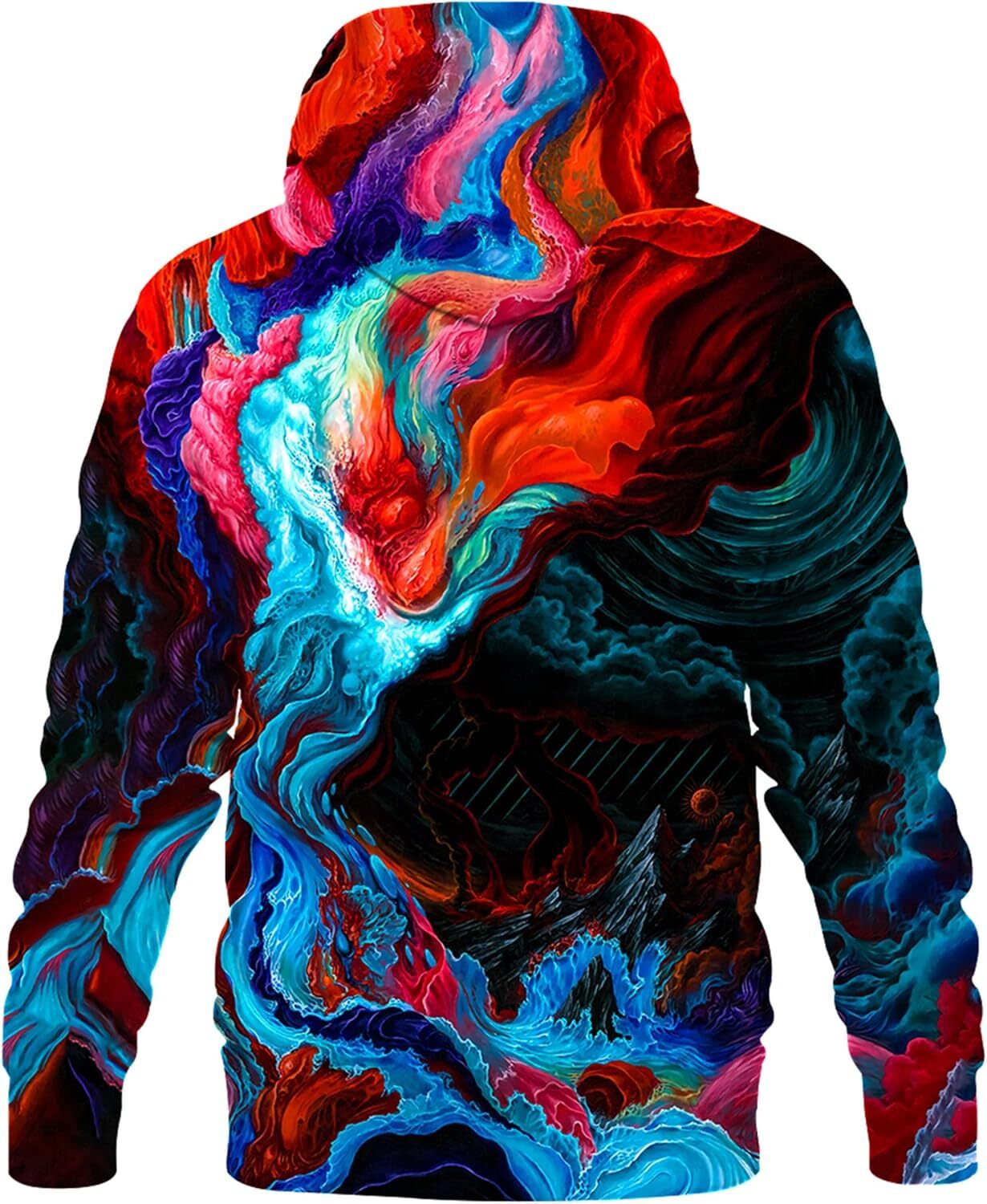 Hoodie for Mens Womens Unisex 3D Printed Hooded Sweatshirt Casual Pullover Hoodie with Big Pockets Graphic Trendy Warmth cool