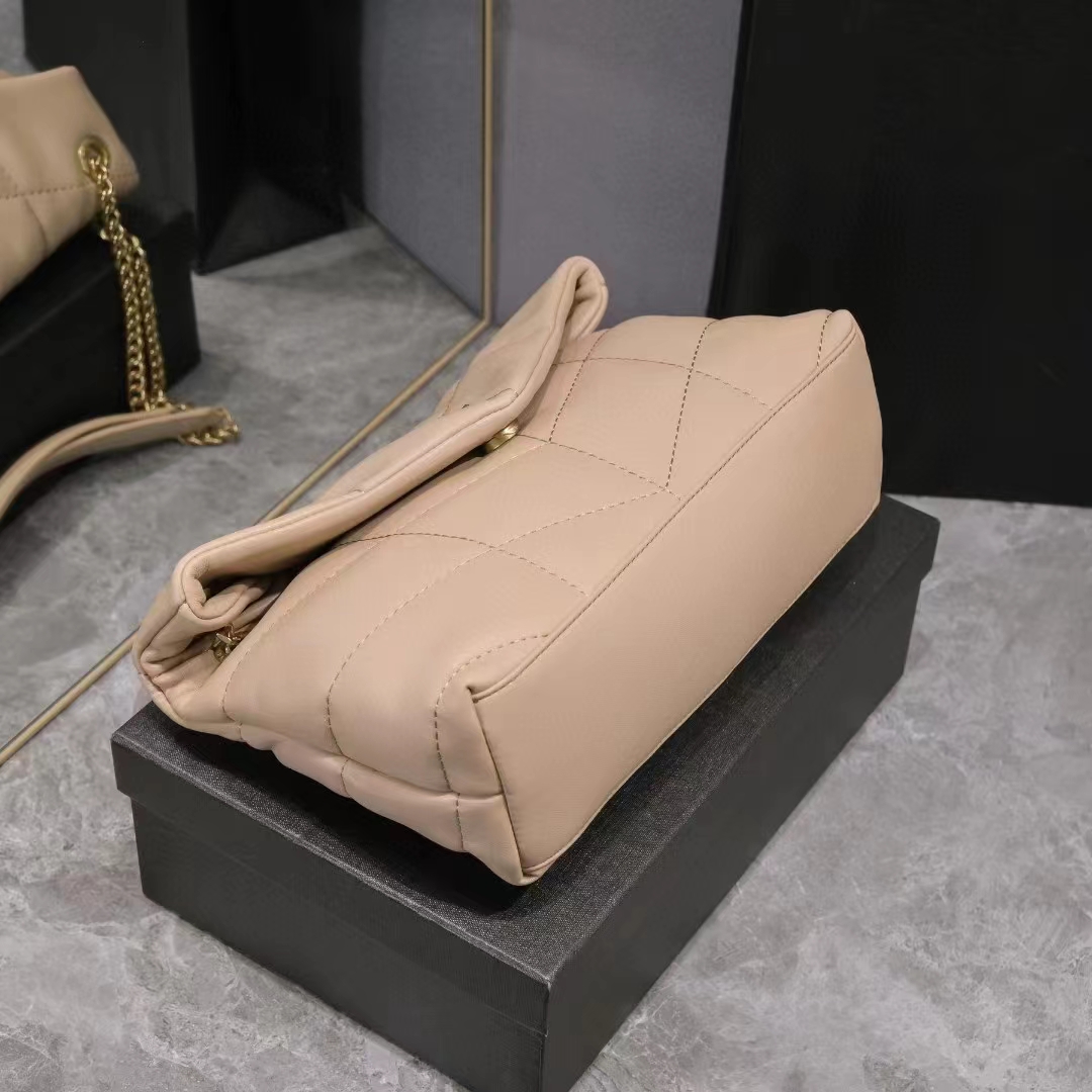 Designer Real Sheep Leather Shoulder Bag Handbag Quilted Leather Woman Puffe Bag Toy Black Gold Silver Chain Bags Crossbody Luxurys Purse Handbags 2671