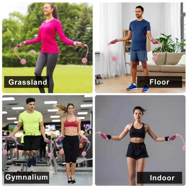 2.75-inch ball bearing rope skipping rope portable gym equipment household boxing equipment children outdoor sports heavy skipping ropeW241101