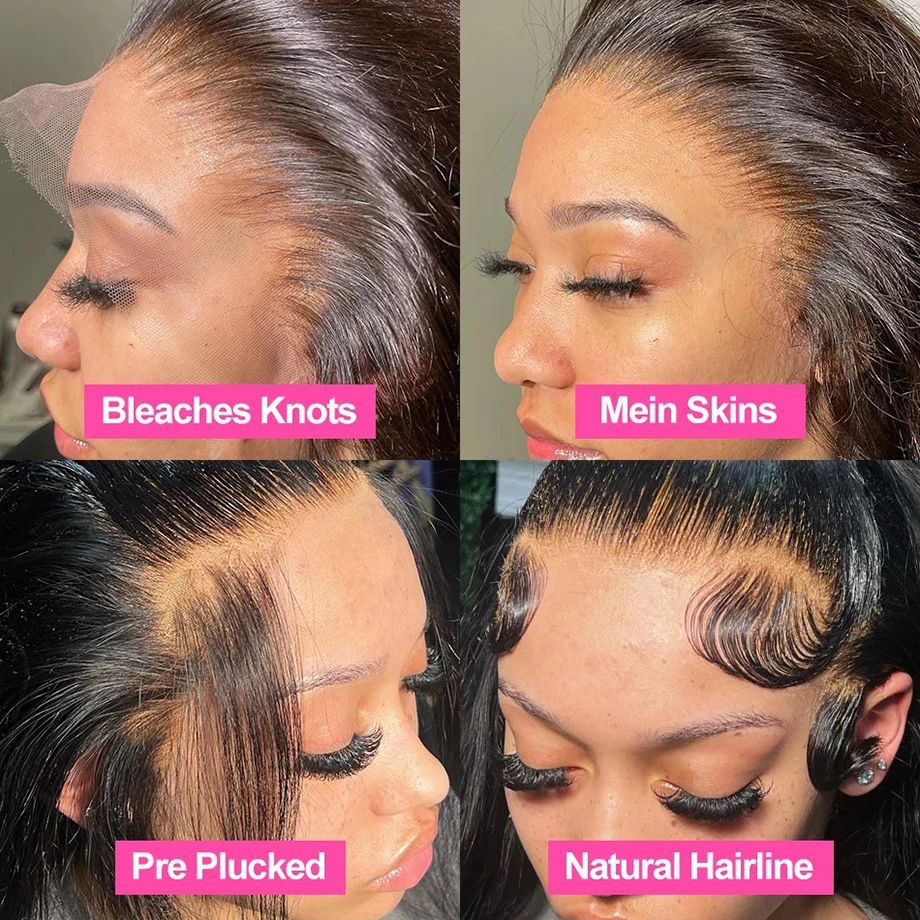 250 Density Wig Human Hair Ready To Wear HD 13x4 13x6 Hd Lace Front Wigs 30 40 Inch Straight Lace Frontal Wig Lace Closure Wigs Synthetic Wigs Hair Wi