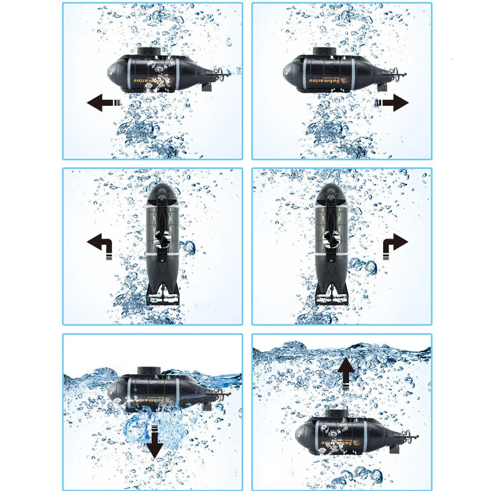 Mini RC Boat Speed Boat Remote Control Drone Pigboat Boat Model RC Race Nuclear Submarine High Speed Gift Toy Kids 777-586 240319
