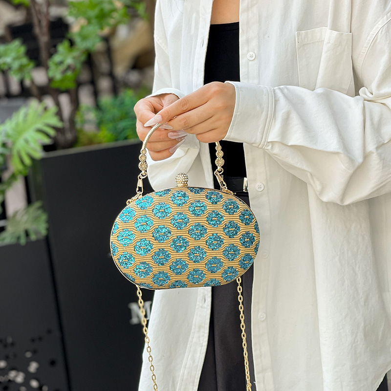 New Fashion Glitter Sparkling Meal Bag Fashion High end Women's Banquet Handbag Personalized Gift Bag