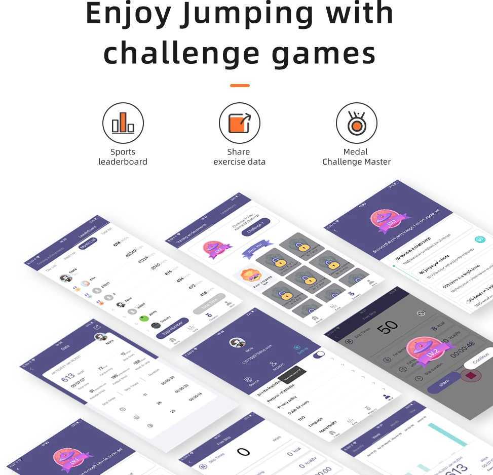 Smart skipping rope for Fitn female adult and child skipping rope with counter application data analysisW241101