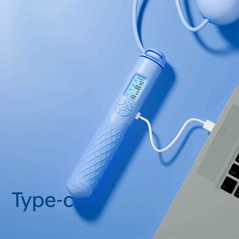 Intelligent rope ball application data recording USB charging adjustment wear-resistant training rope giant weight lossW241101